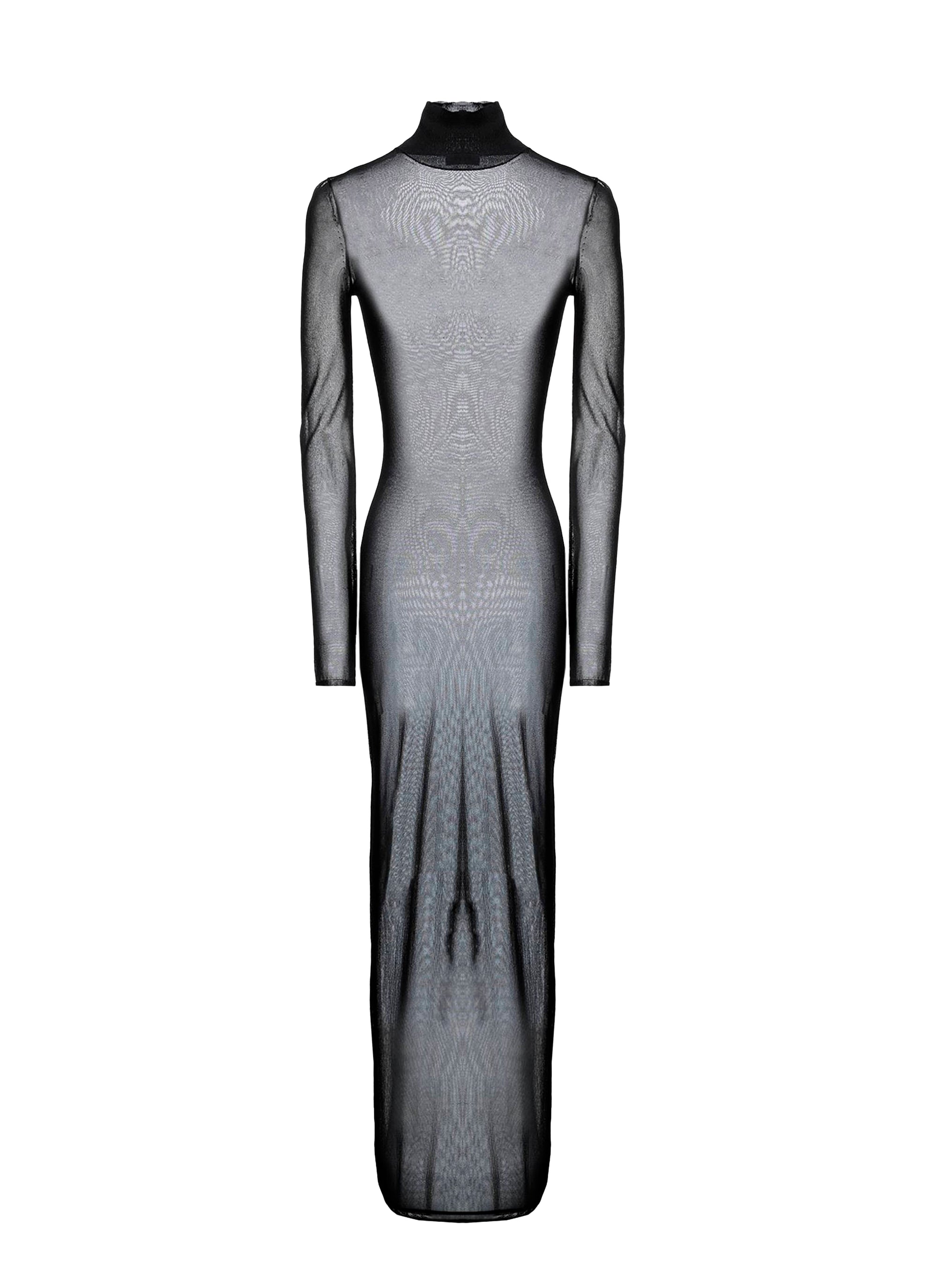 Robe moulante transparente - Noir Alaïa