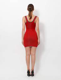 Robe sans manches Mon Cœur en maille - Rouge & Noir