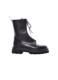 Bottines rangers en cuir - Noir