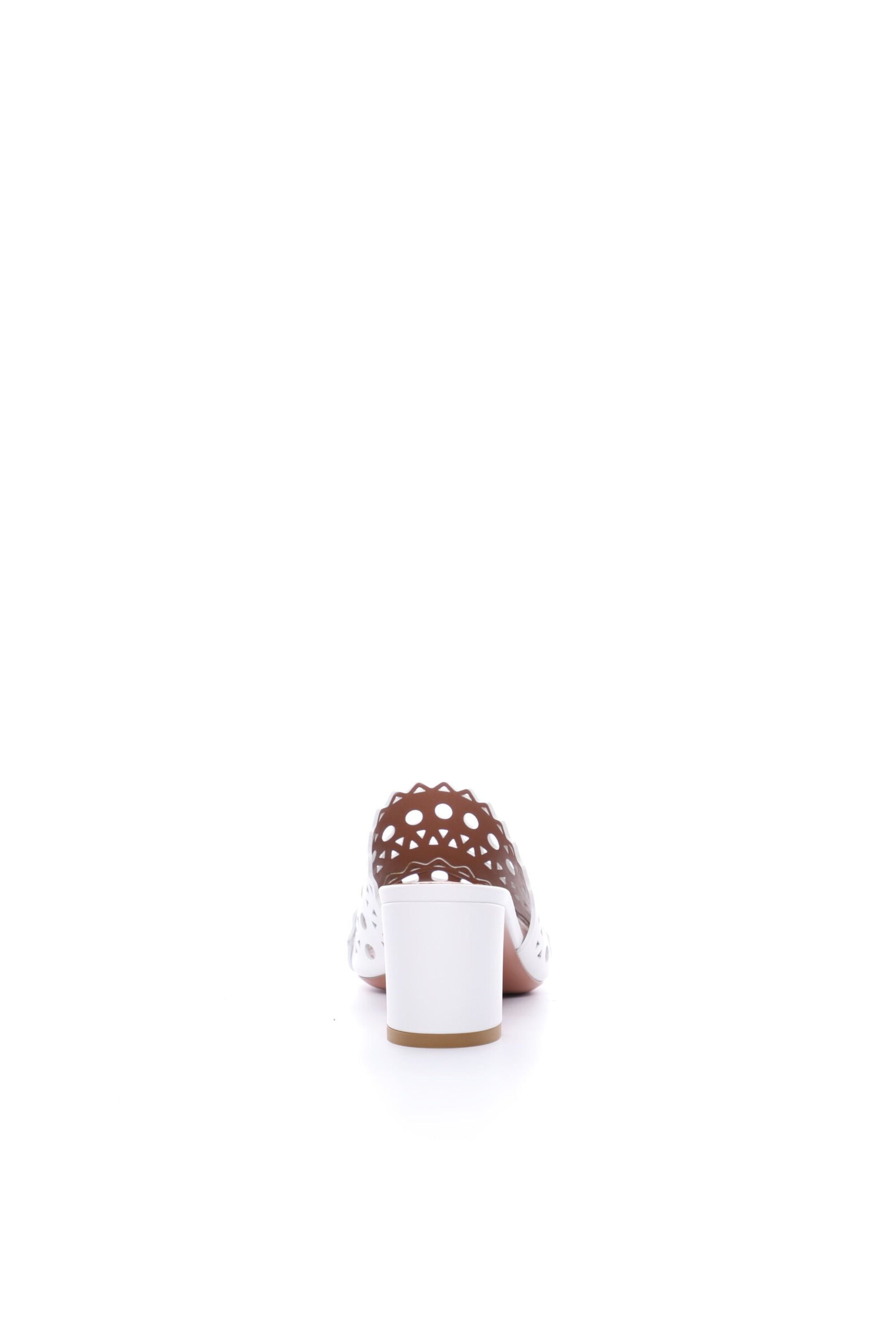 Mules Vienne 60 en cuir - Blanc Cassé