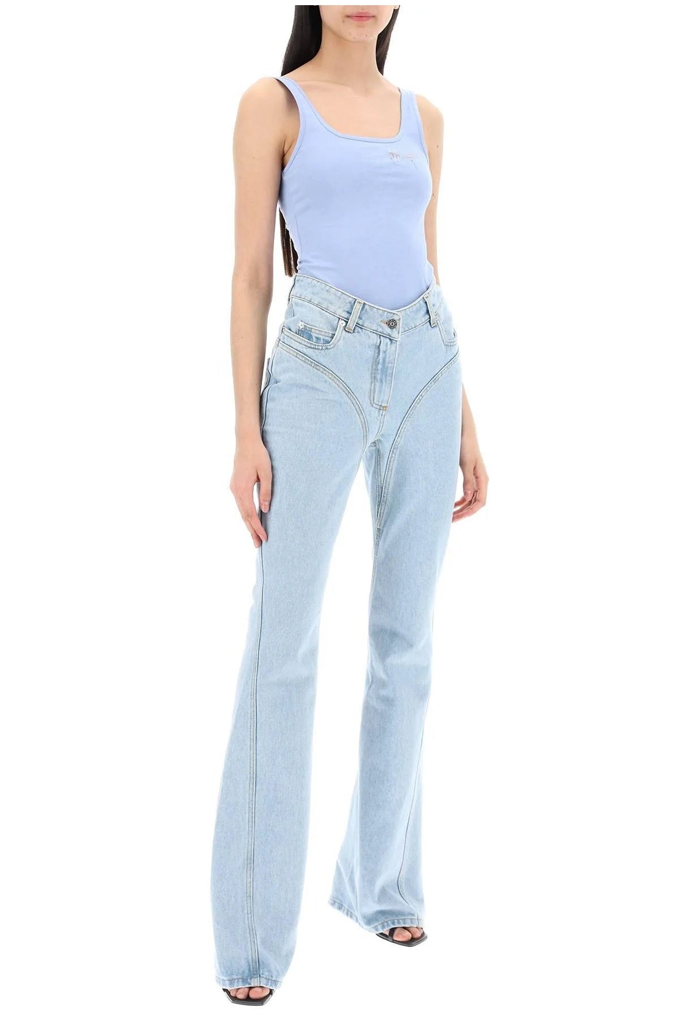 WHITE FLARED JEANS