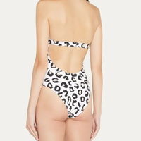 One-piece swimming costume - White & Black