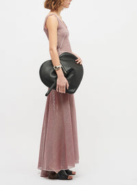Two-tone knit dress - Red & Silver