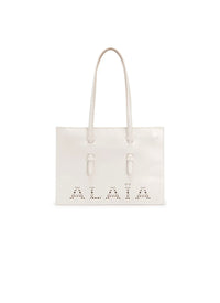 Petit sac cabas Mina en cuir - Blanc Optique