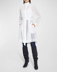 Tunique à broderie vague - Blanc