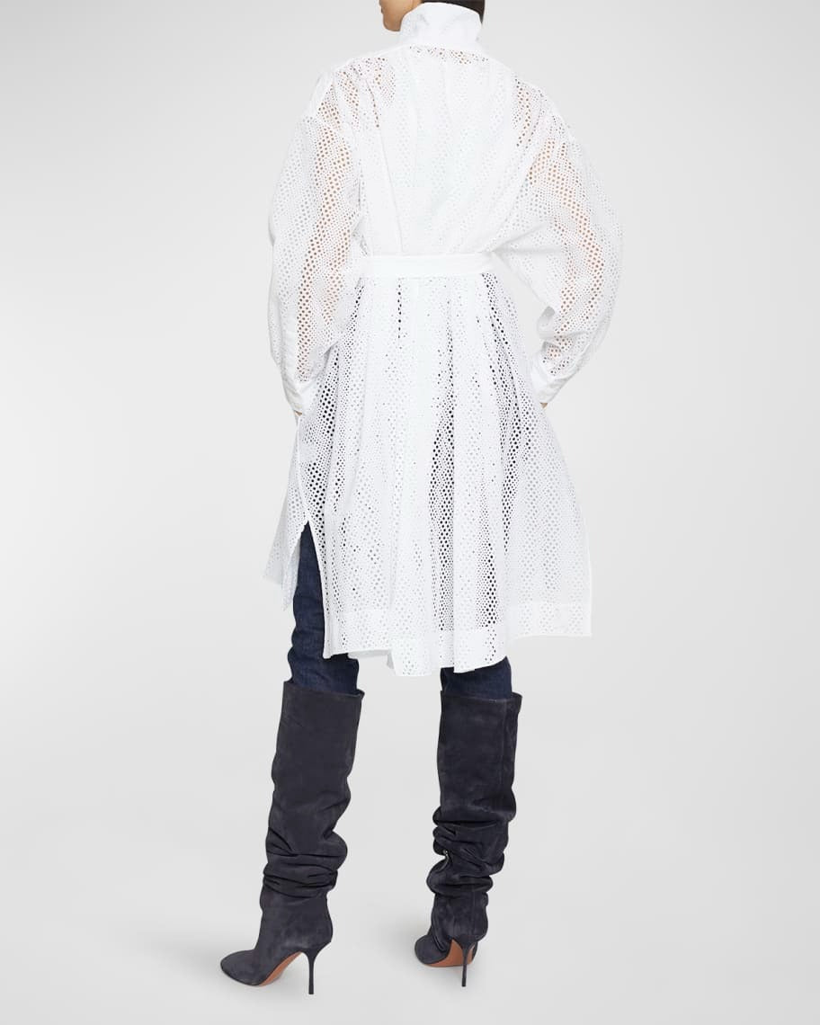 Tunique à broderie vague - Blanc