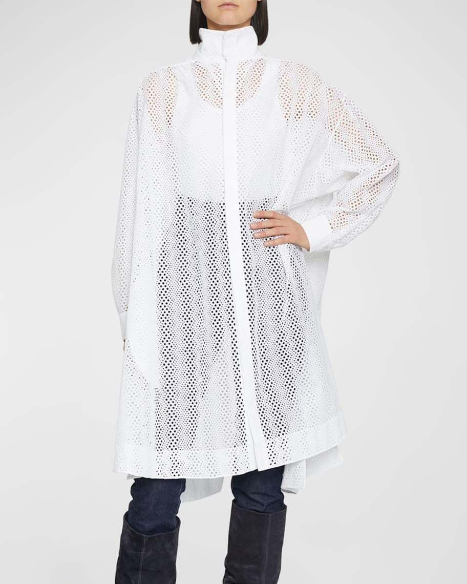 Tunique à broderie vague - Blanc