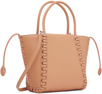 Leather shoulder bag Le Hige - Antique Pink