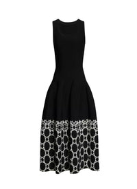 Tailored Maxi Dress - Black & White