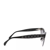 Cat eye glasses with silver motif - Grey & Black