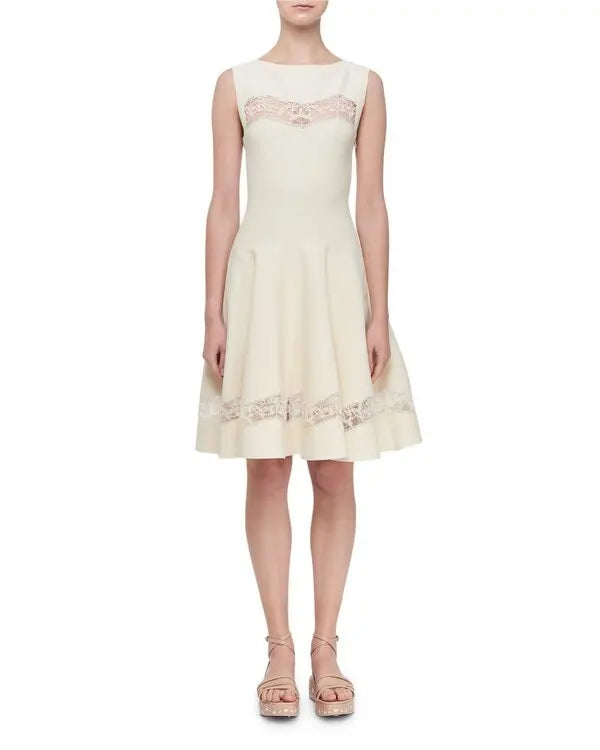 Robe sans manches en dentelle - Chamois