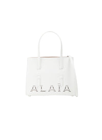 Sac Mina 25 perforé en cuir - Blanc Optique