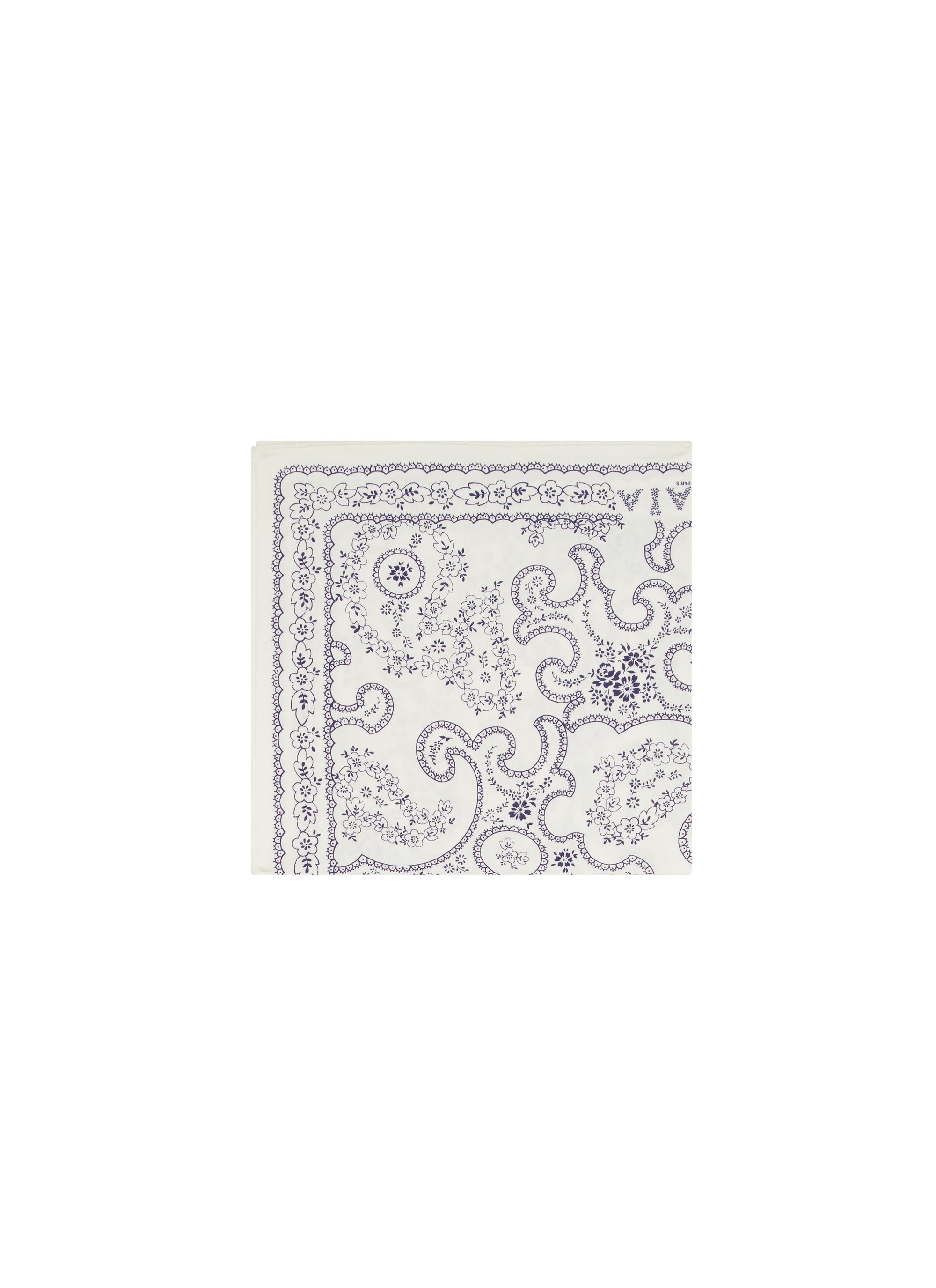 Foulard carré 45cm imprimé - Blanc & Sable