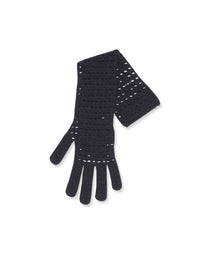 Gant 23cm en velours de laine - Nuit
