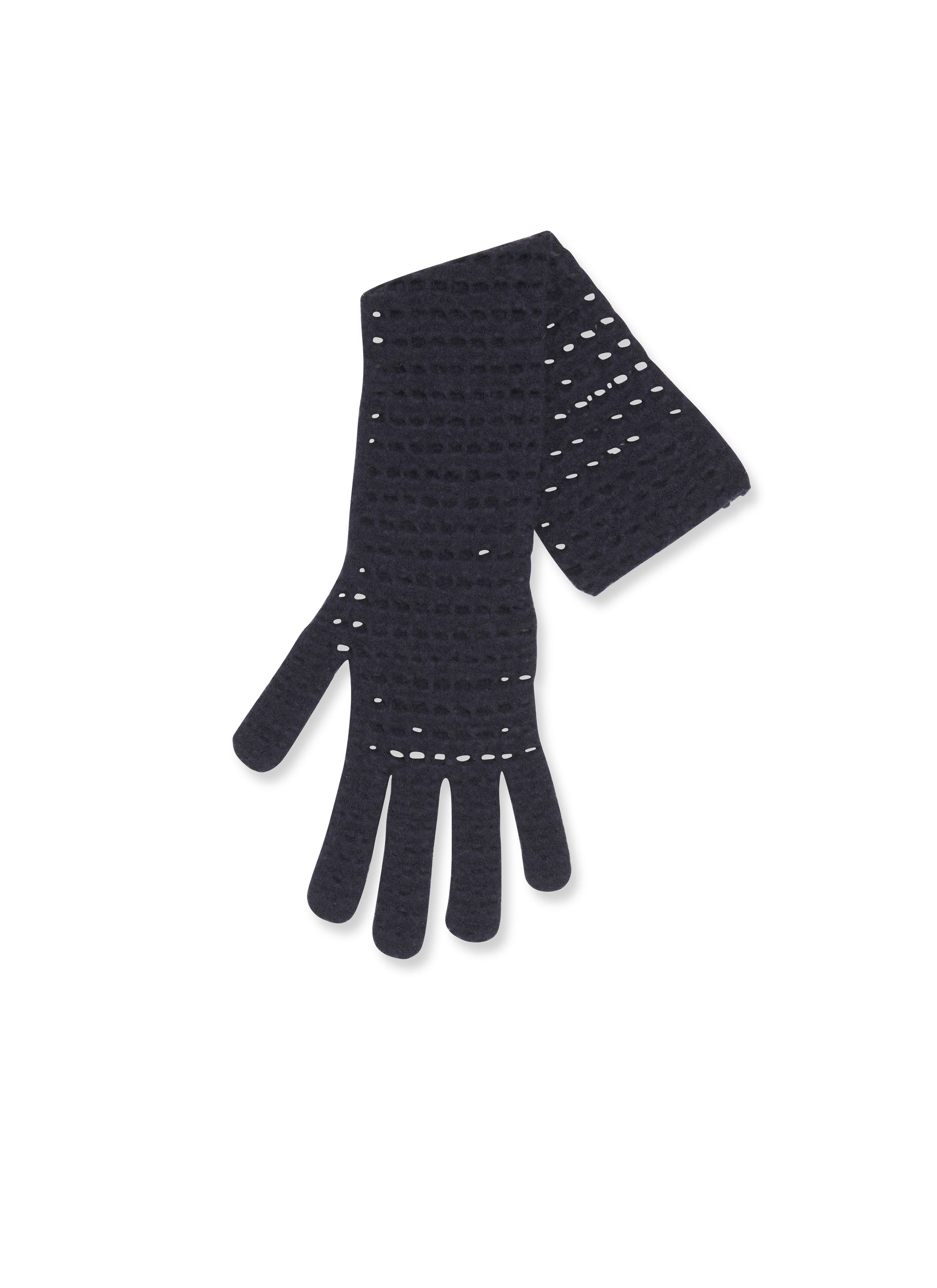Gant 23cm en velours de laine - Nuit