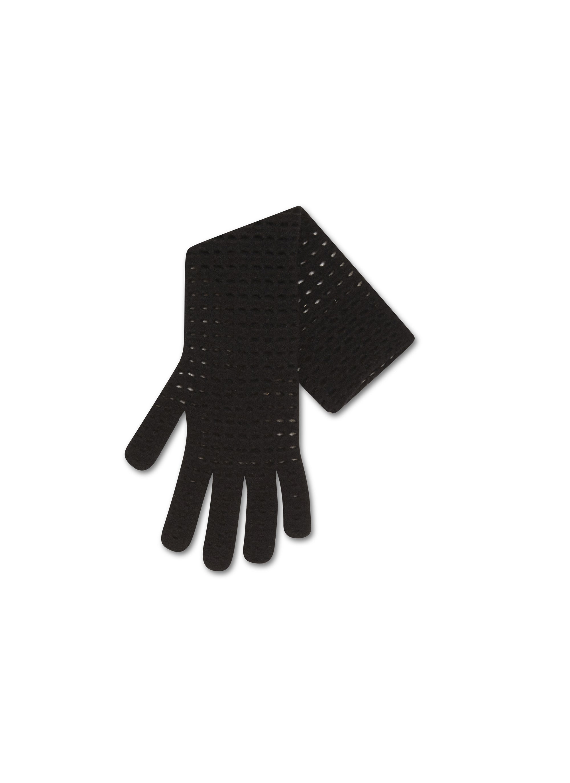 Gant 23cm en velours de laine - Noir