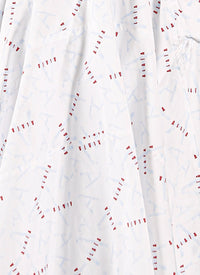 Jupe Pop imprimée à empiècements - Blanc & Bleu