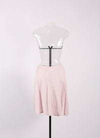 Ruffled pastille voile skirt - Light Pink