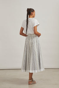 Openwork bib t-shirt - White