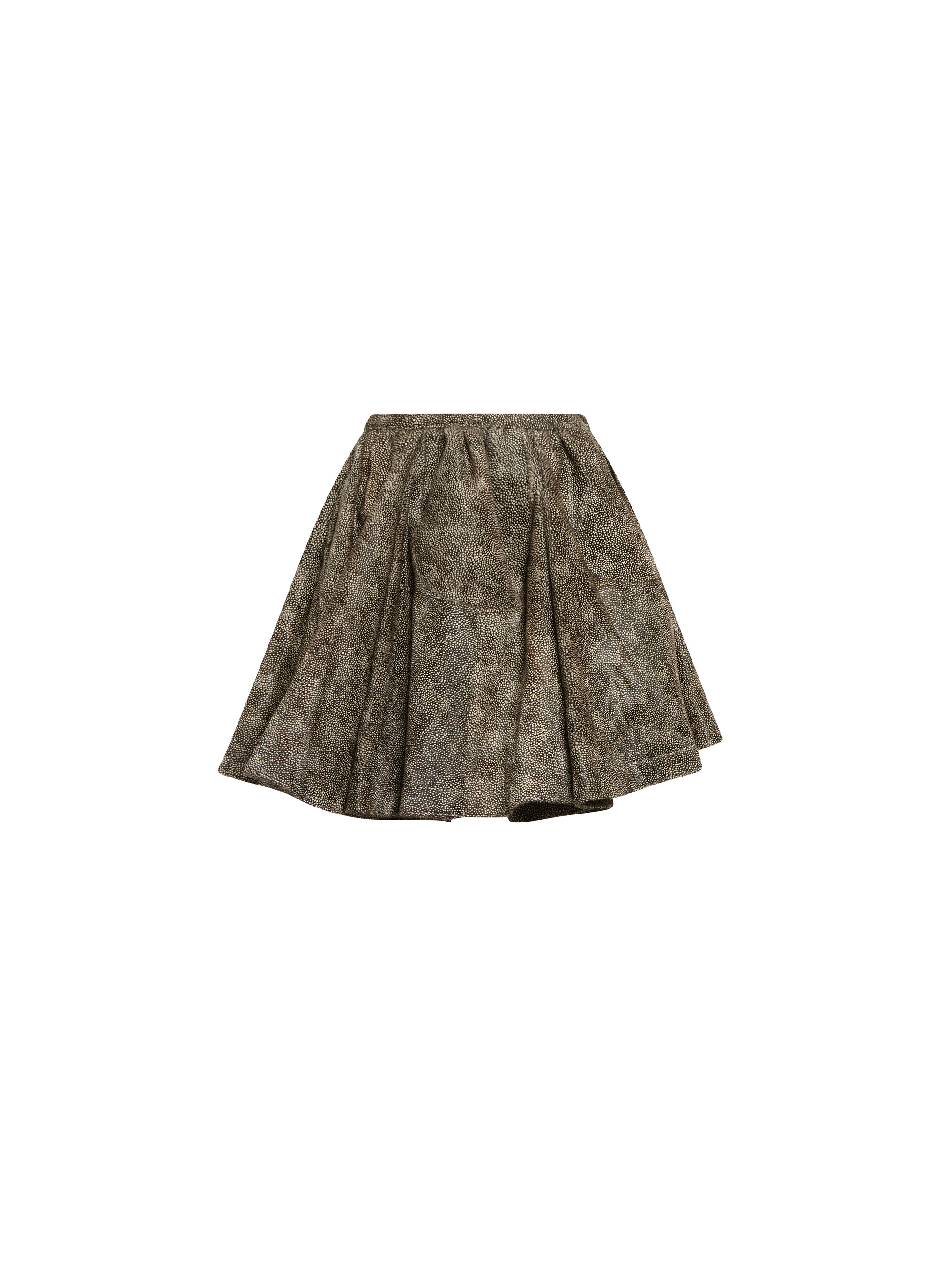 Petal skirt in leather - White & Black