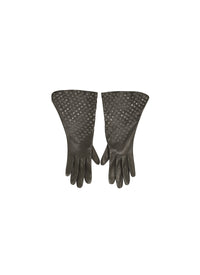 Gant glacé en cuir - Rouge & Blanc