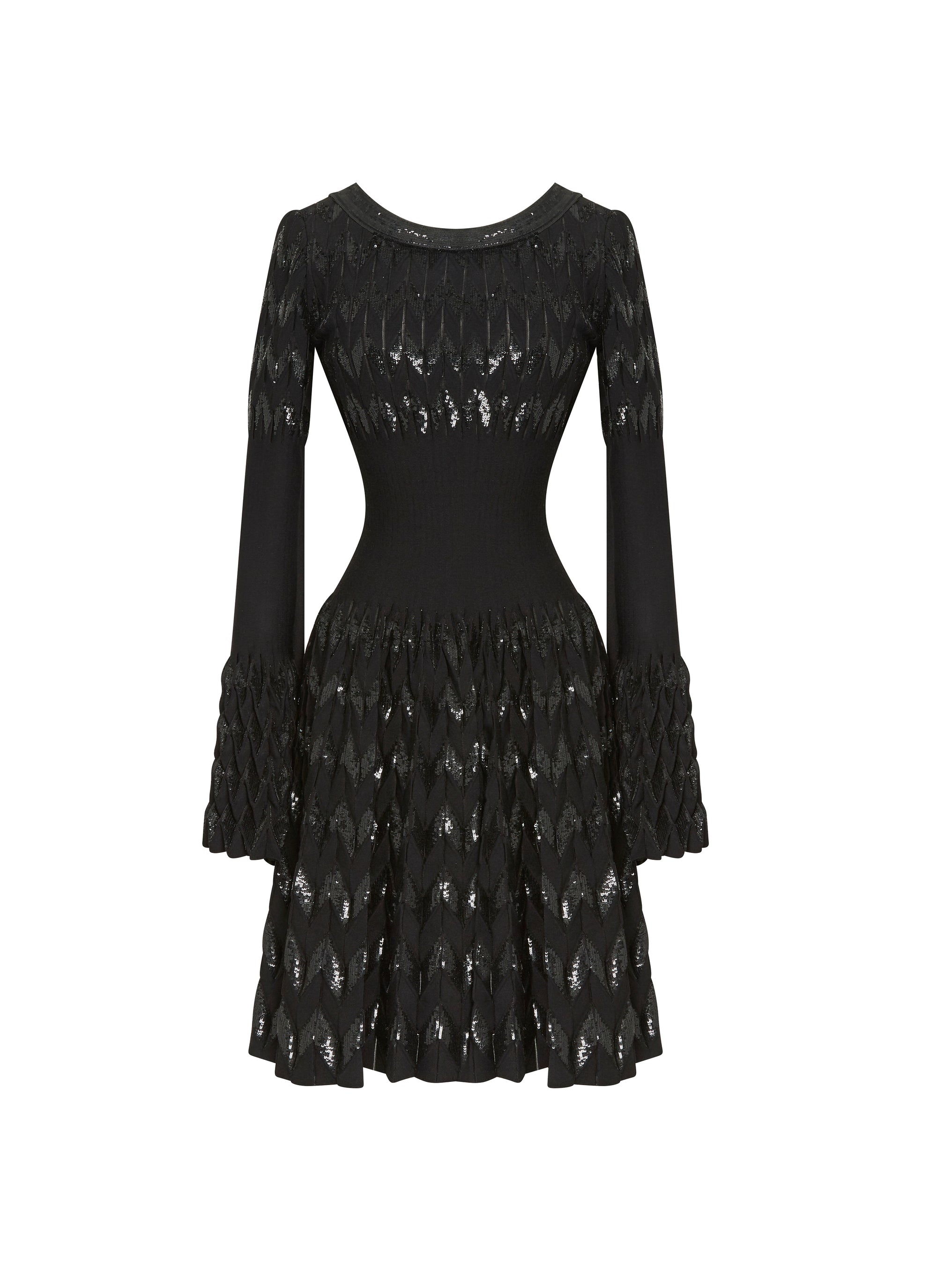 Robe à manches longues Belize en maille - Noir