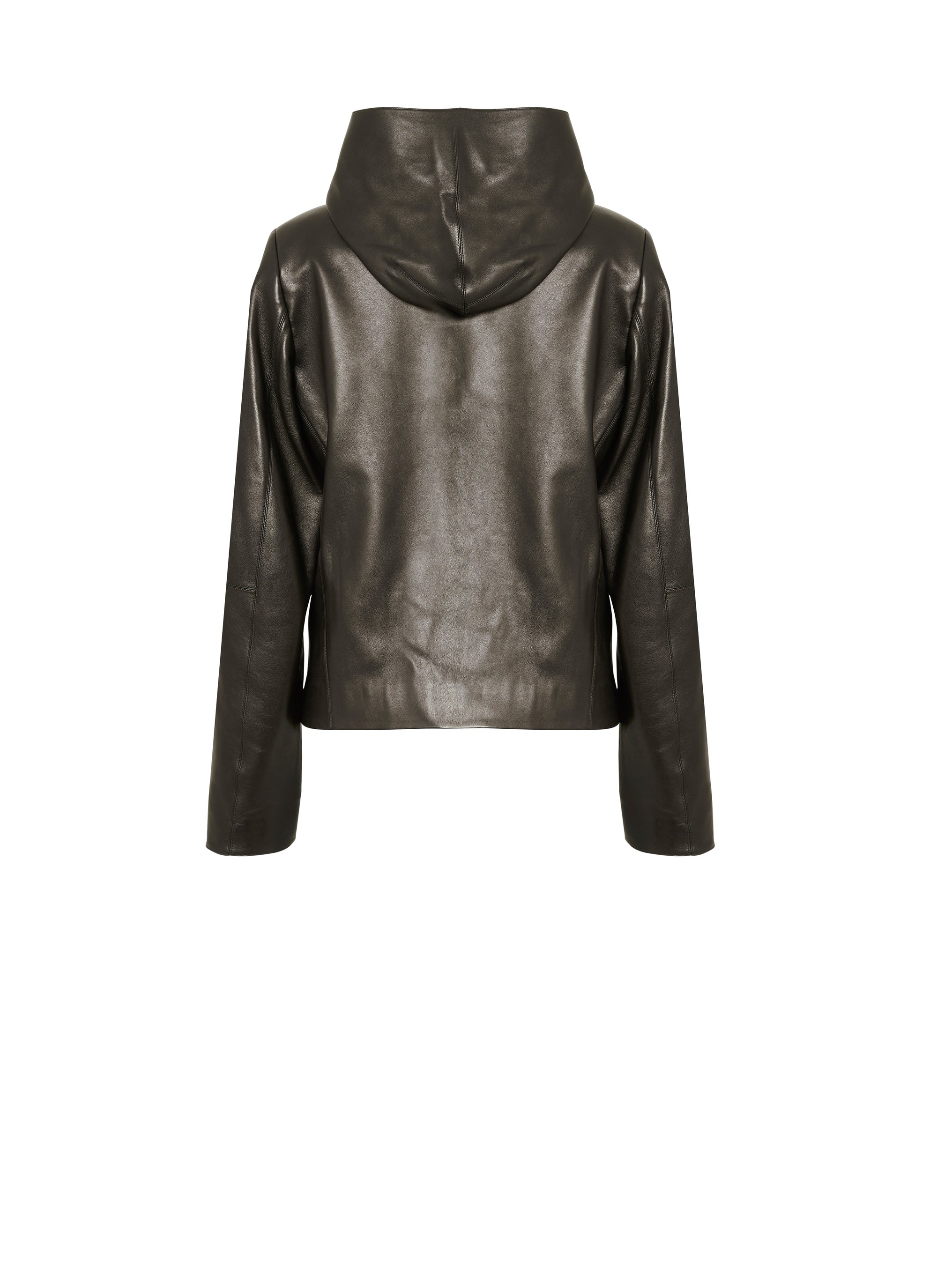Diving jacket in leather - Black
