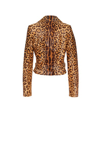 Perfecto à imprimé guépard en cuir - Mordore