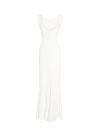 Mermaid sleeveless dress - White