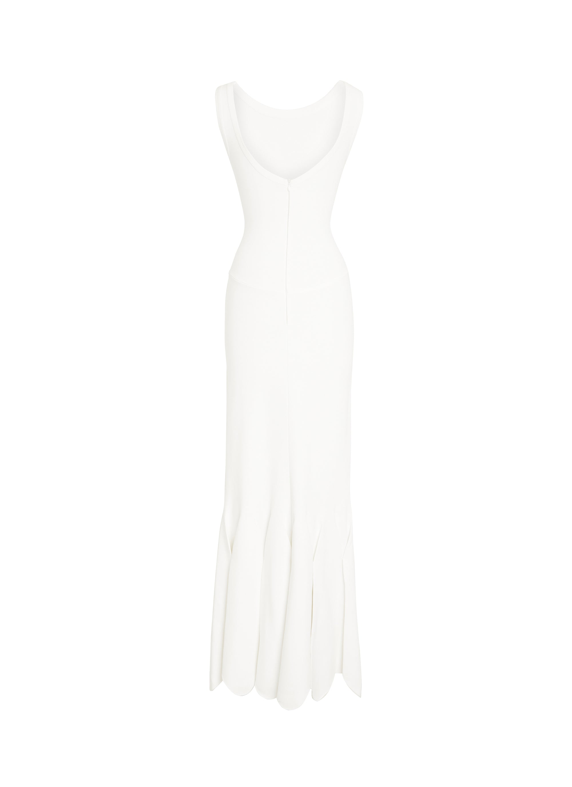 Mermaid sleeveless dress - White
