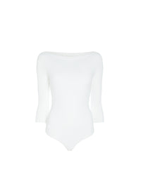 3/4 sleeve bodysuit - White
