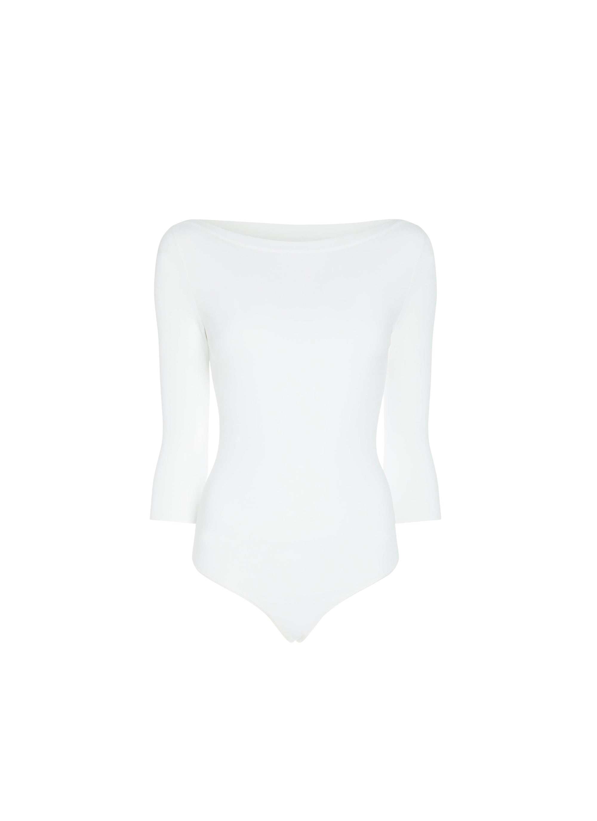 3/4 sleeve bodysuit - White