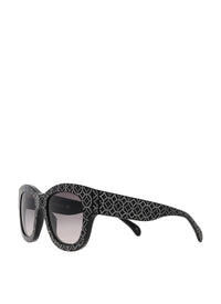 Lunettes de soleil oversize à motif - Noir & Argent