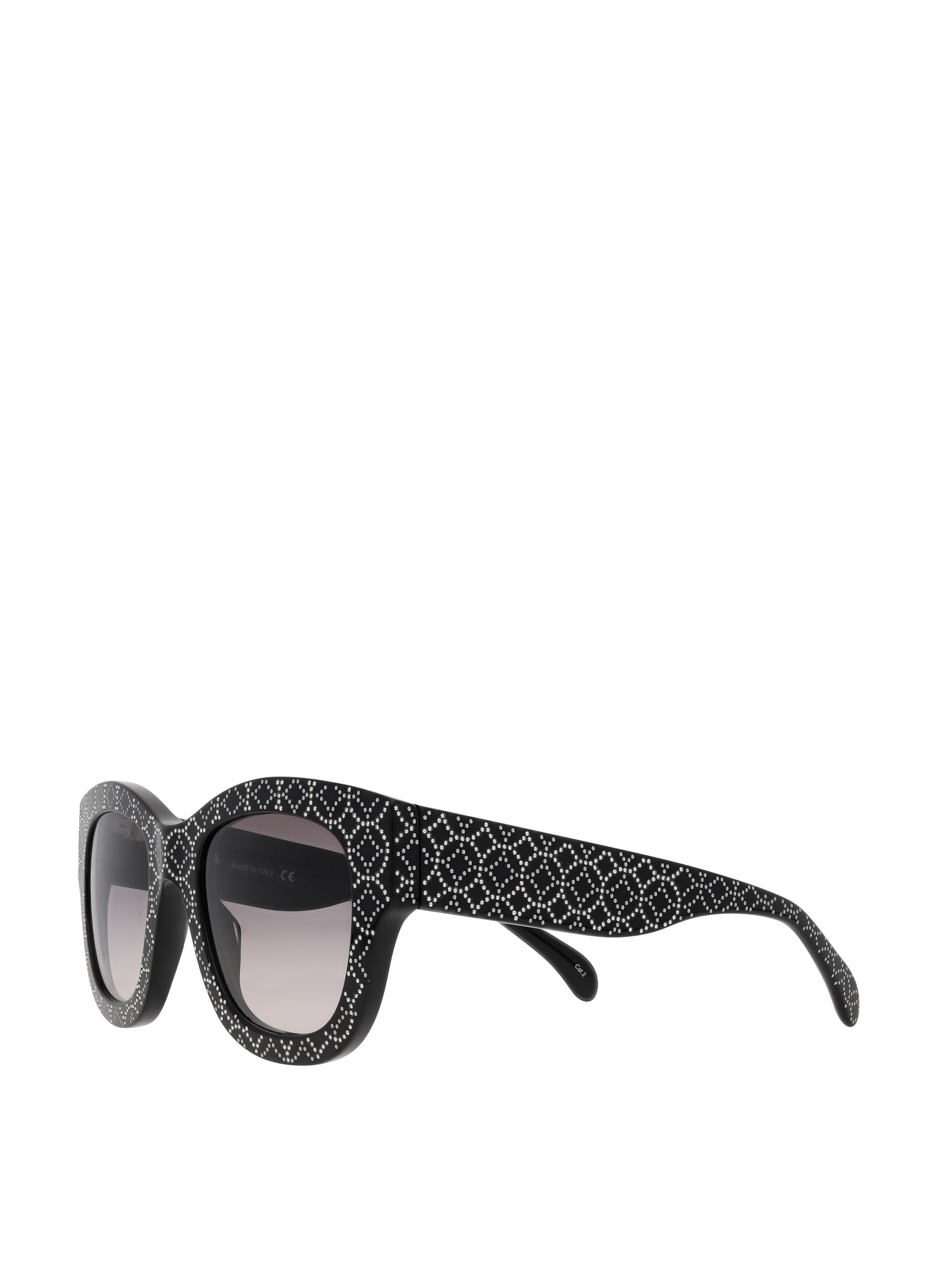 Lunettes de soleil oversize à motif - Noir & Argent