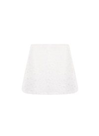 Mini-jupe brodée - Blanc
