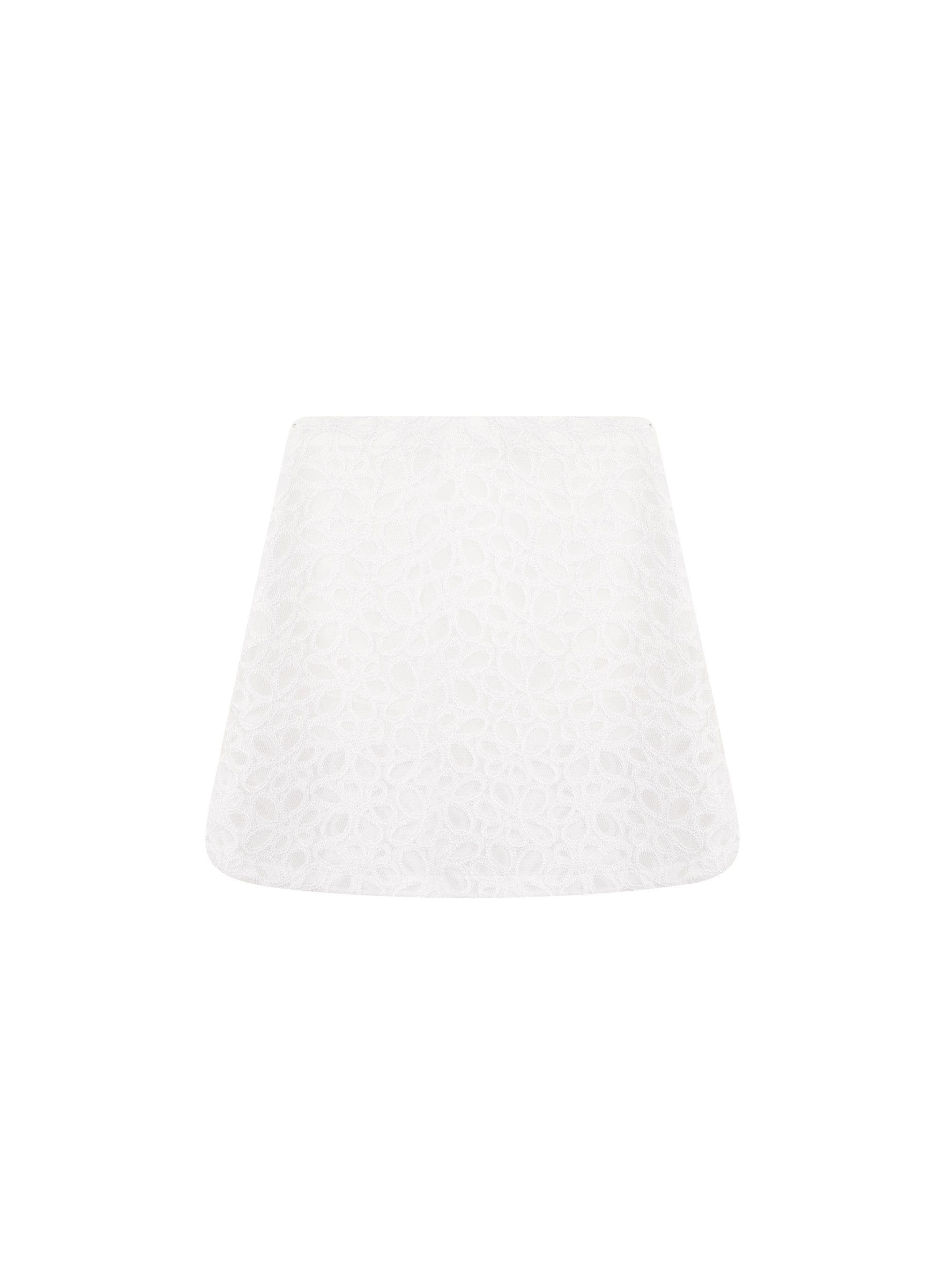 Mini-jupe brodée - Blanc