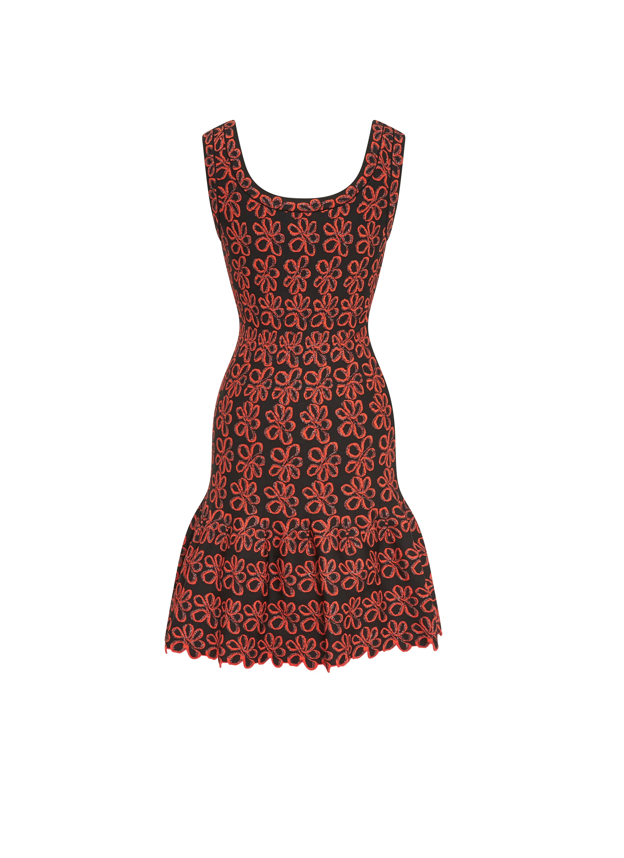 Robe sans manches Astragale en maille - Noir & Orange