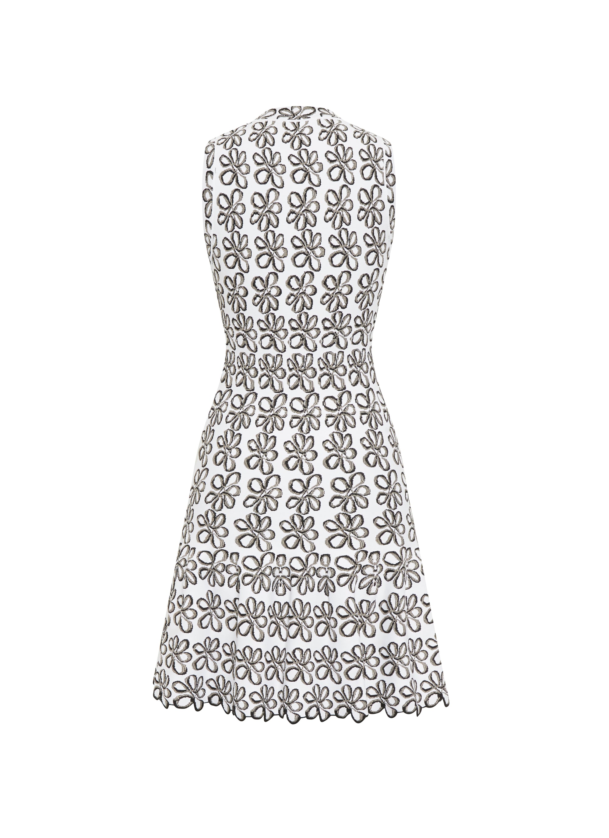 Robe sans manches Astragale en maille - Blanc & Gris