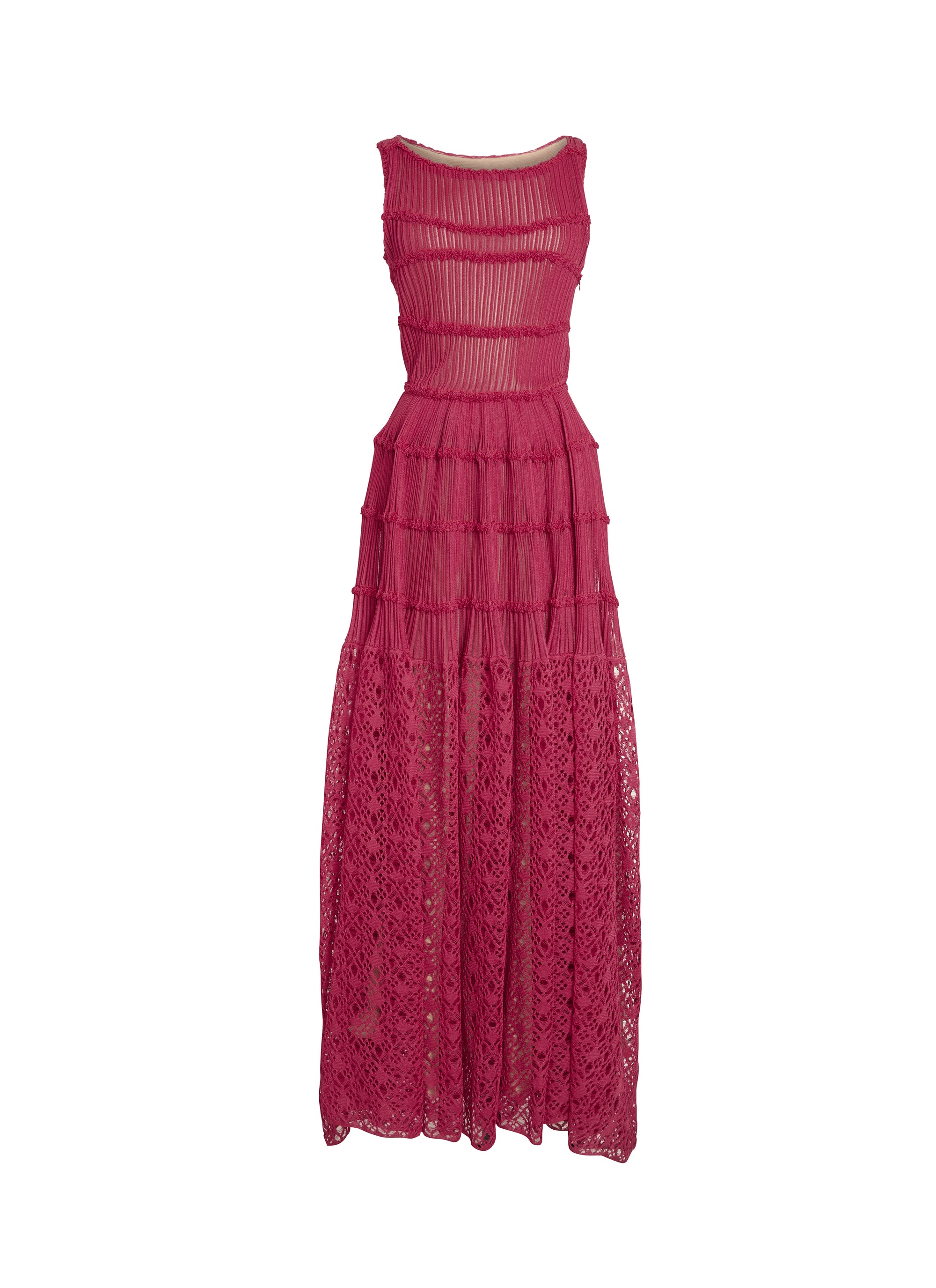 Robe sans manches Adagio en soie - Amarante