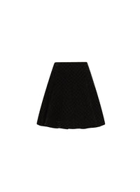 Jupe à motif arabesque - Noir