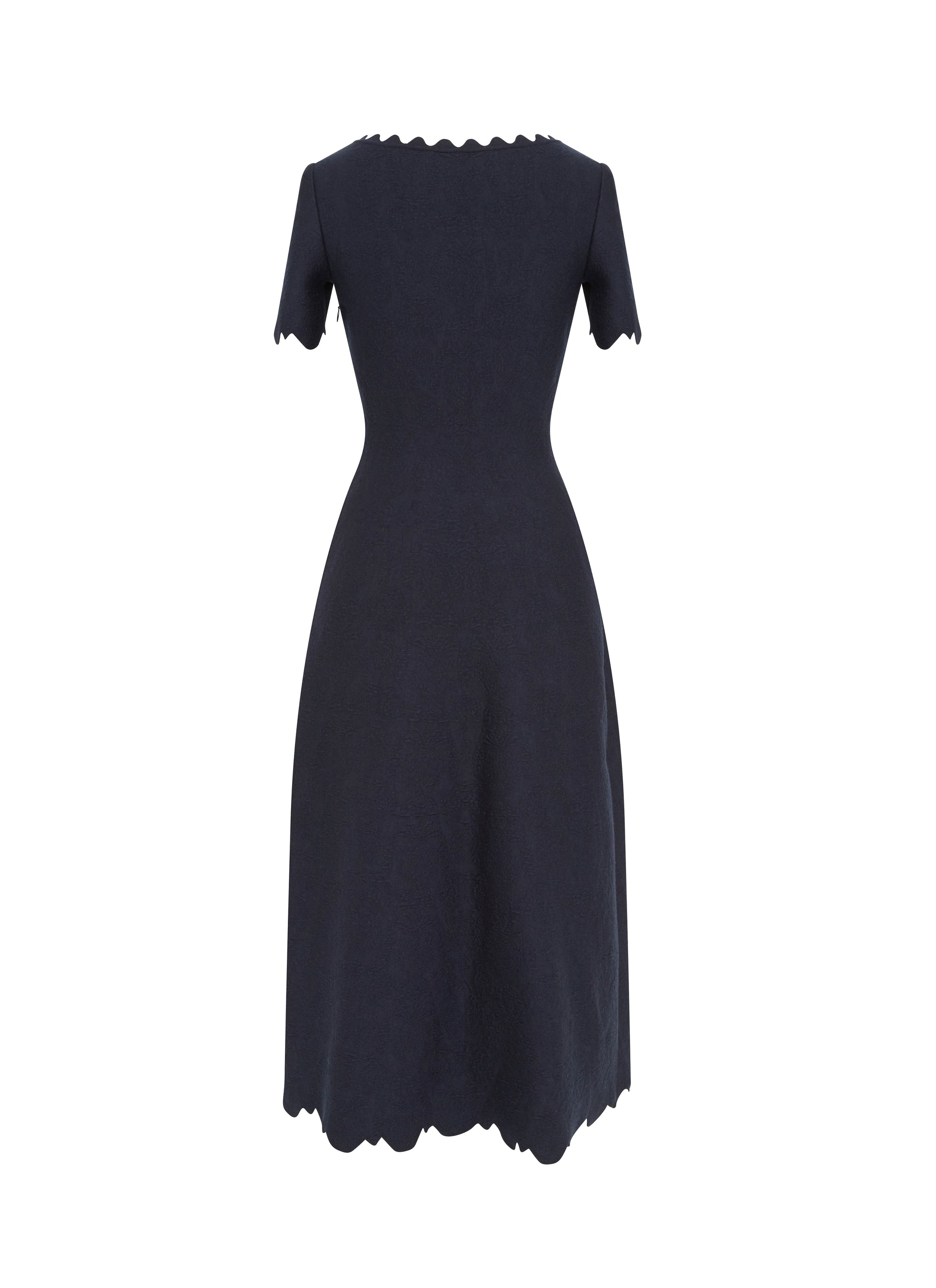 Robe à manches courtes Eden en laine - Nuit