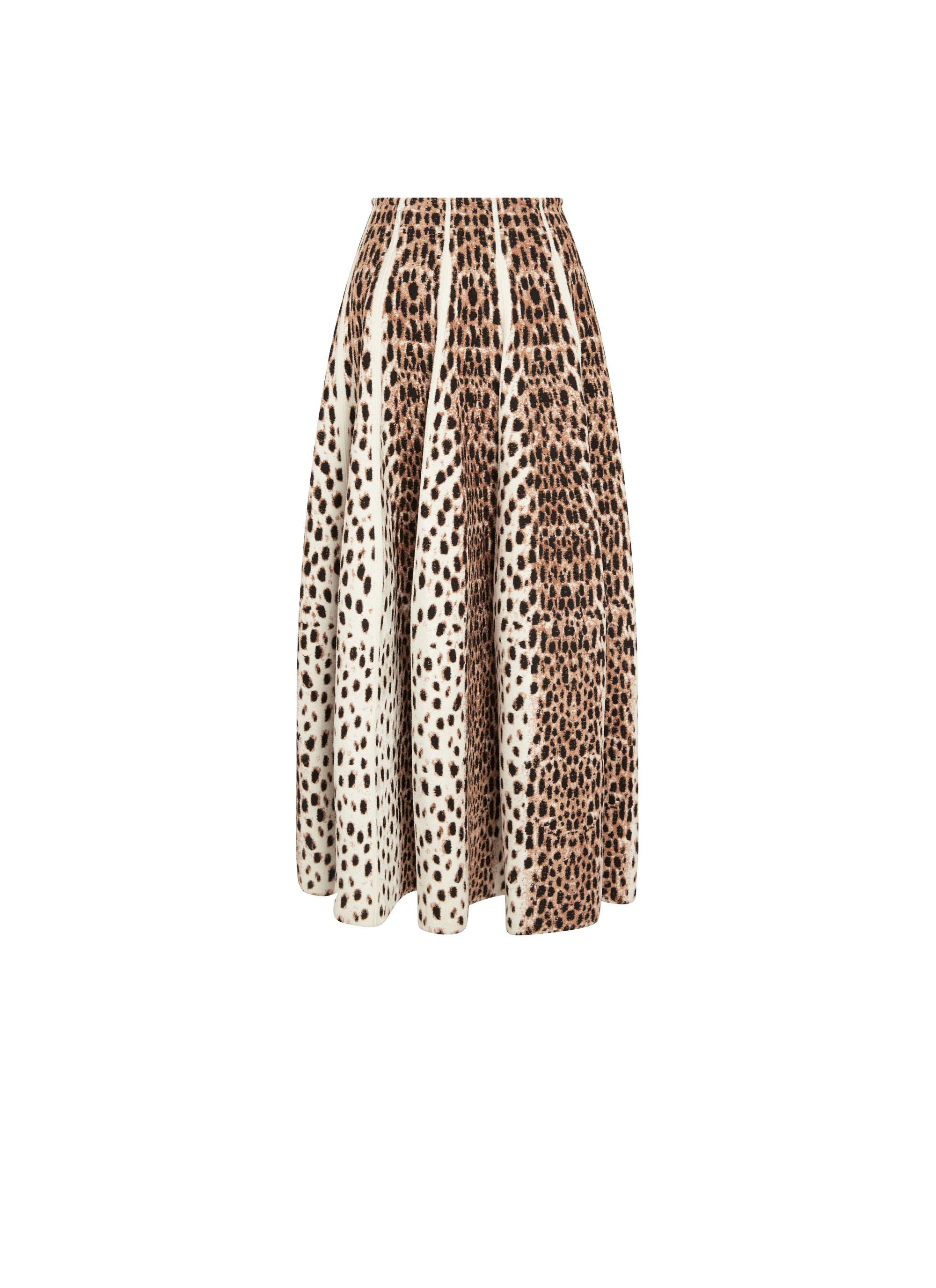 Cheetah Print Maxi skirt - Light Beige