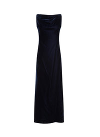 Robe sans manches en velours - Marine Foncé