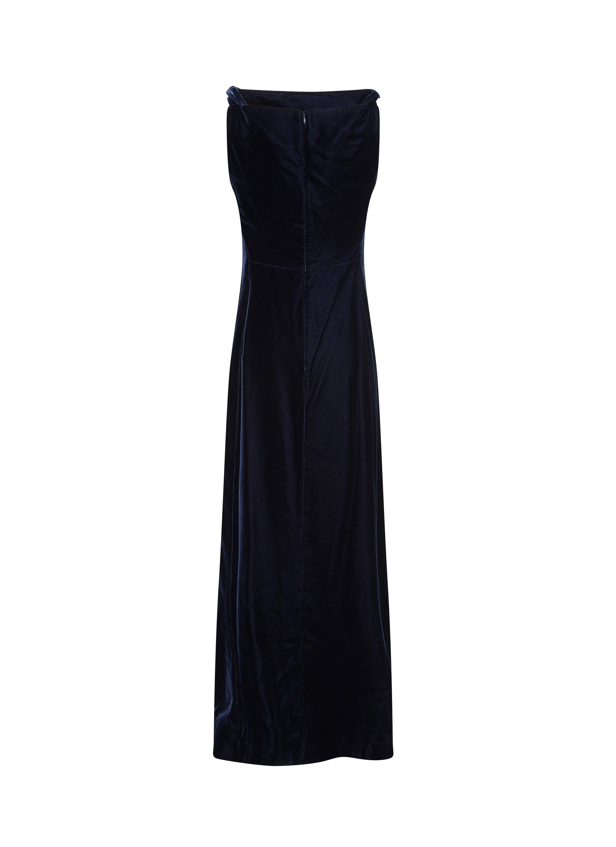 Robe sans manches en velours - Marine Foncé