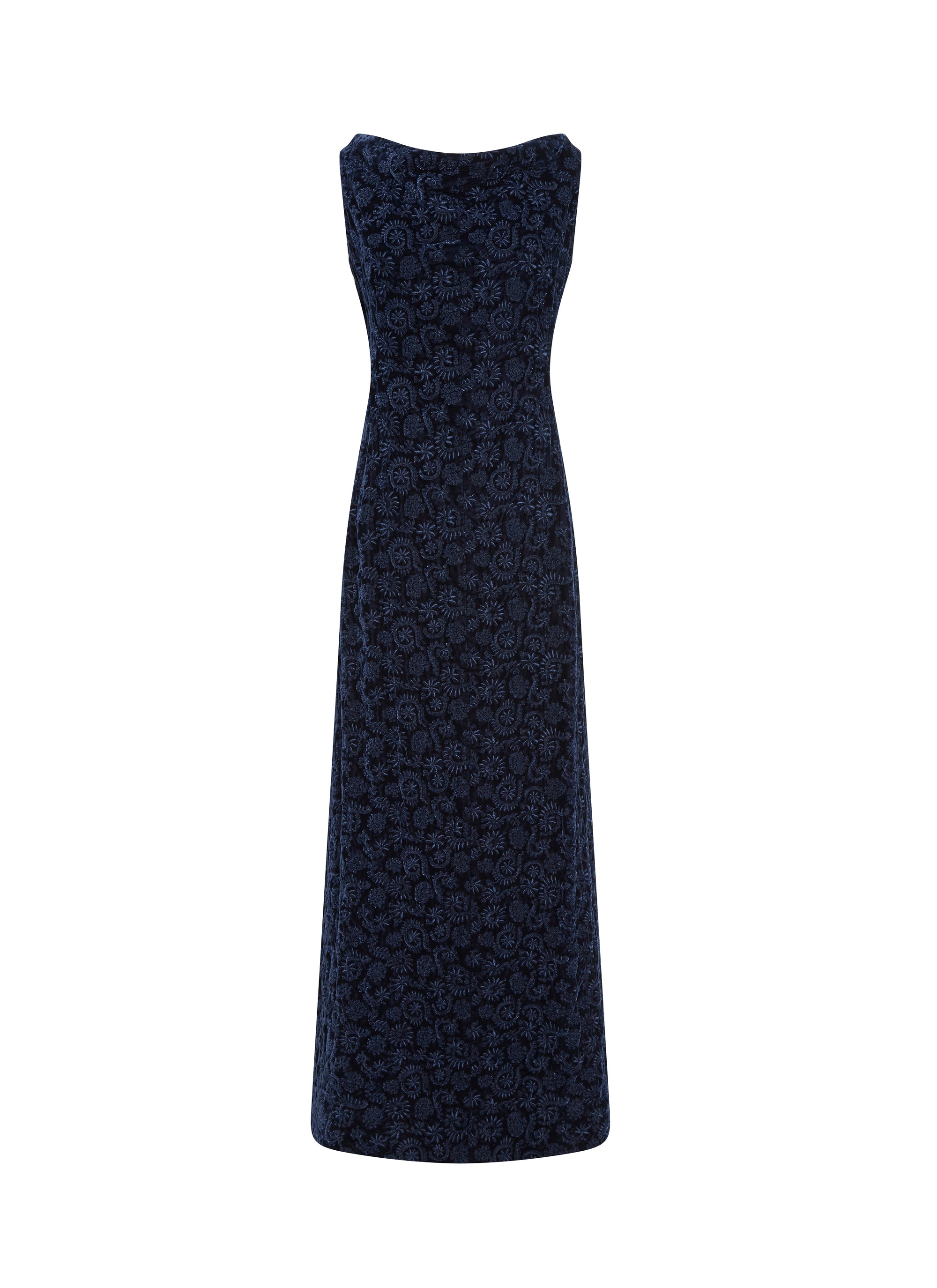 Sleeveless embroidered dress - Night