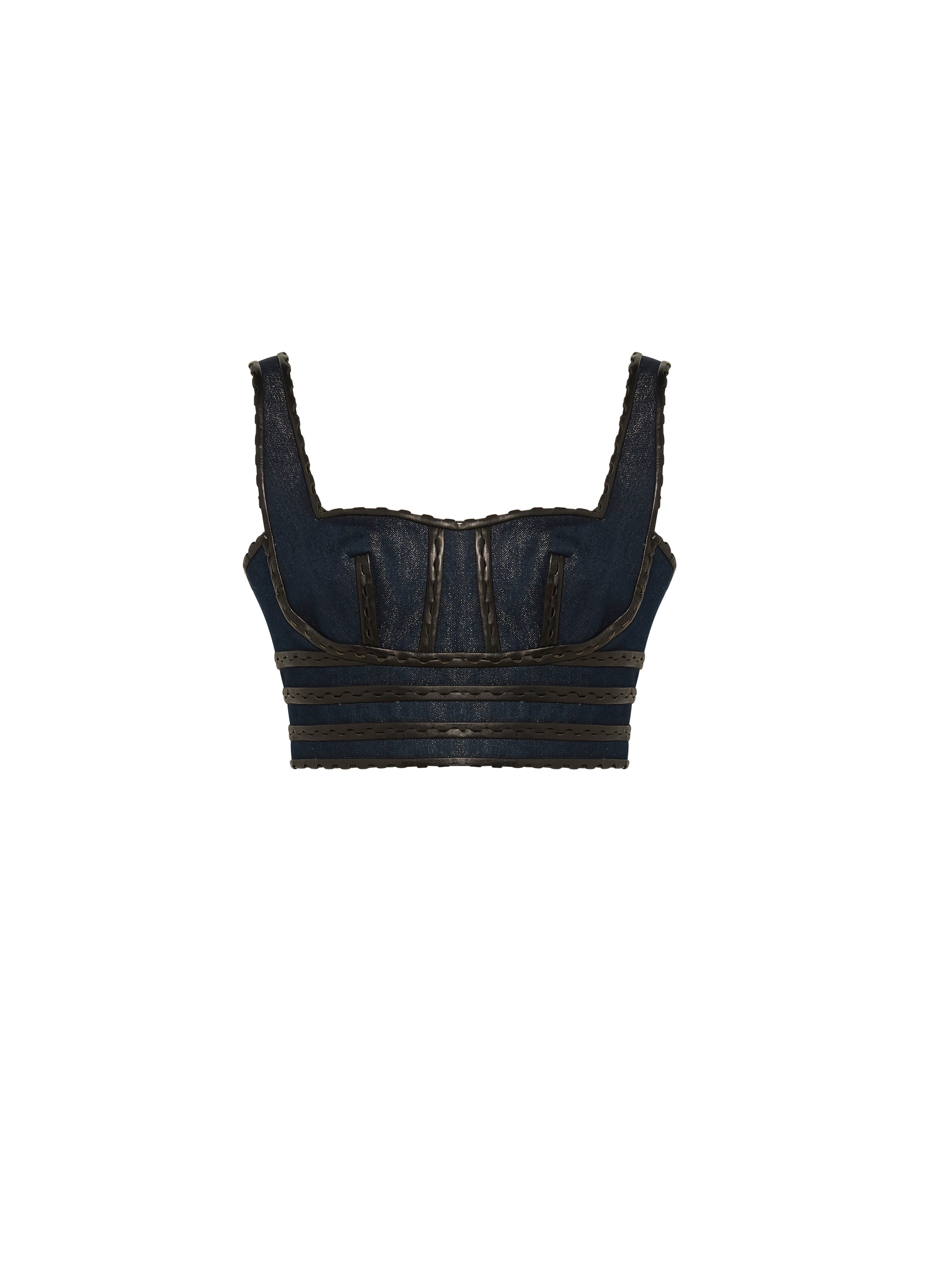 Bustier in denim - Gold