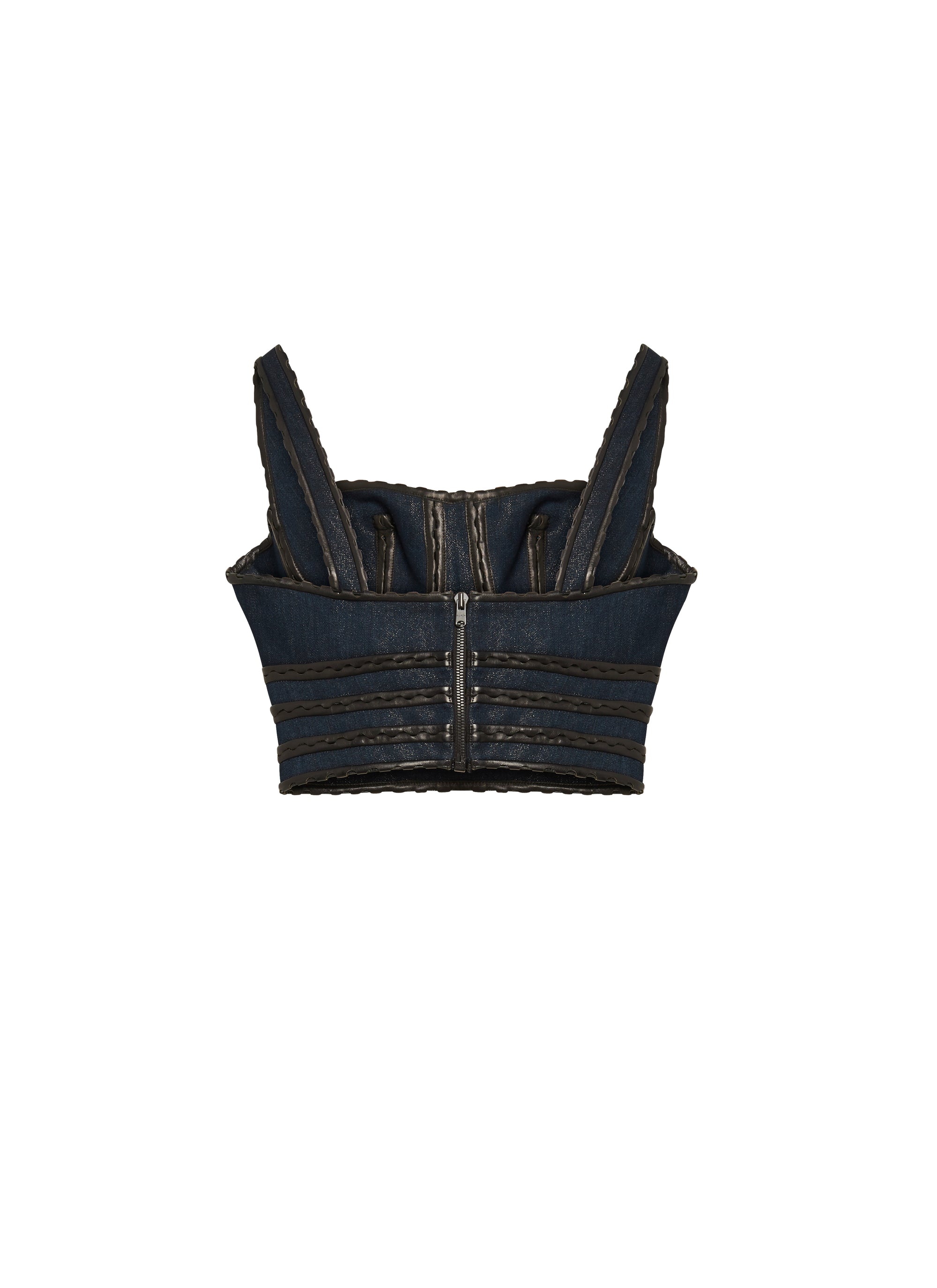 Bustier in denim - Gold