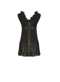 Robe sans manches Chérubin en soie - Noir