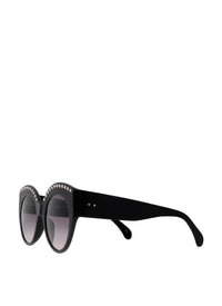 Lunettes de soleil oversize cloutées - Gris & Noir