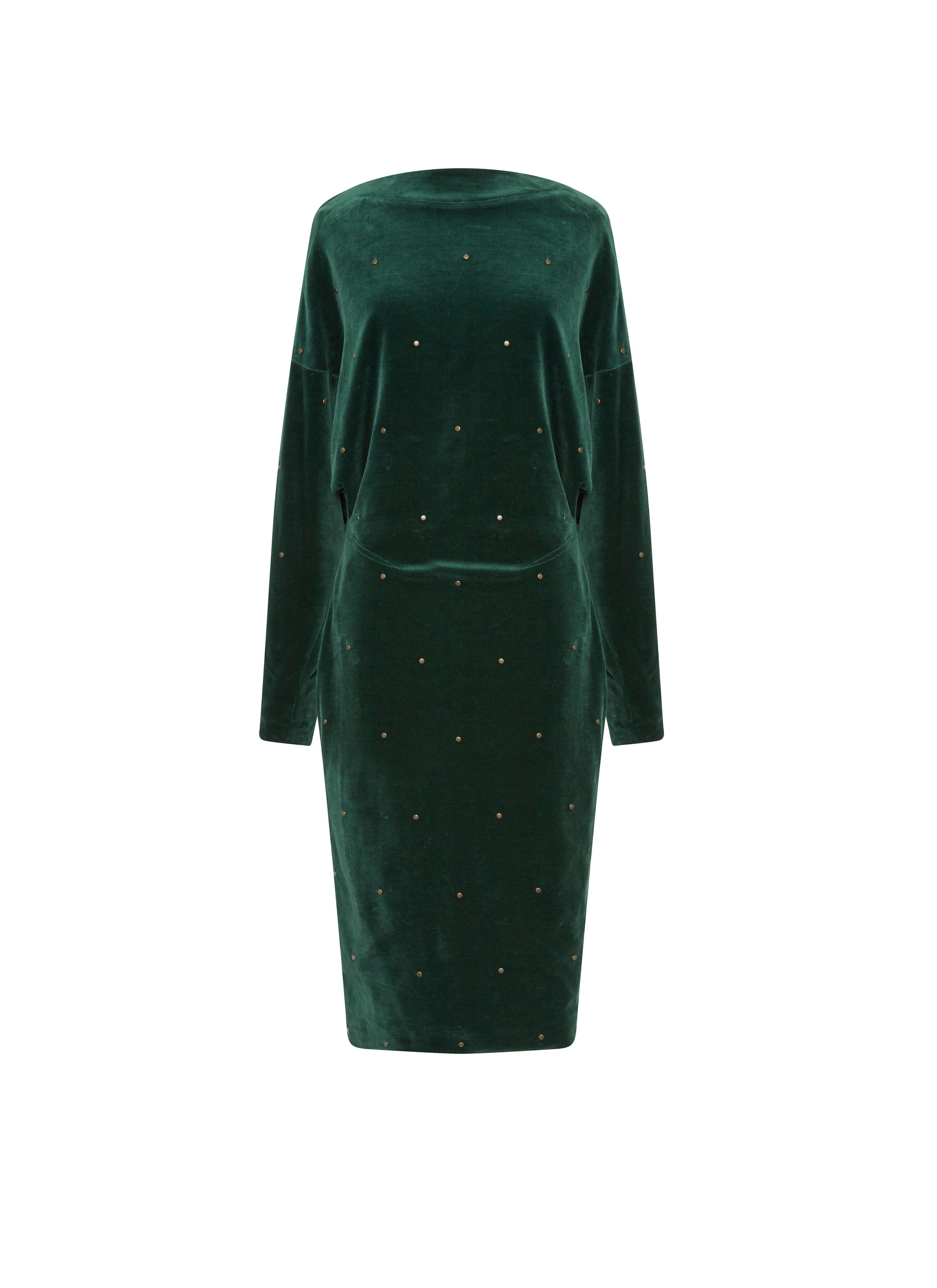 Robe à manches longues Jersey de velours - Vert Empire